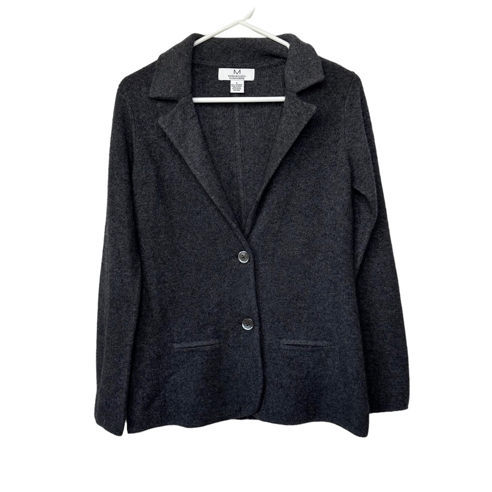 Magaschoni Cashmere Button Up Sweater Blazer Small